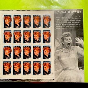 Lucille Ball “Legends of Hollywood” stamps.